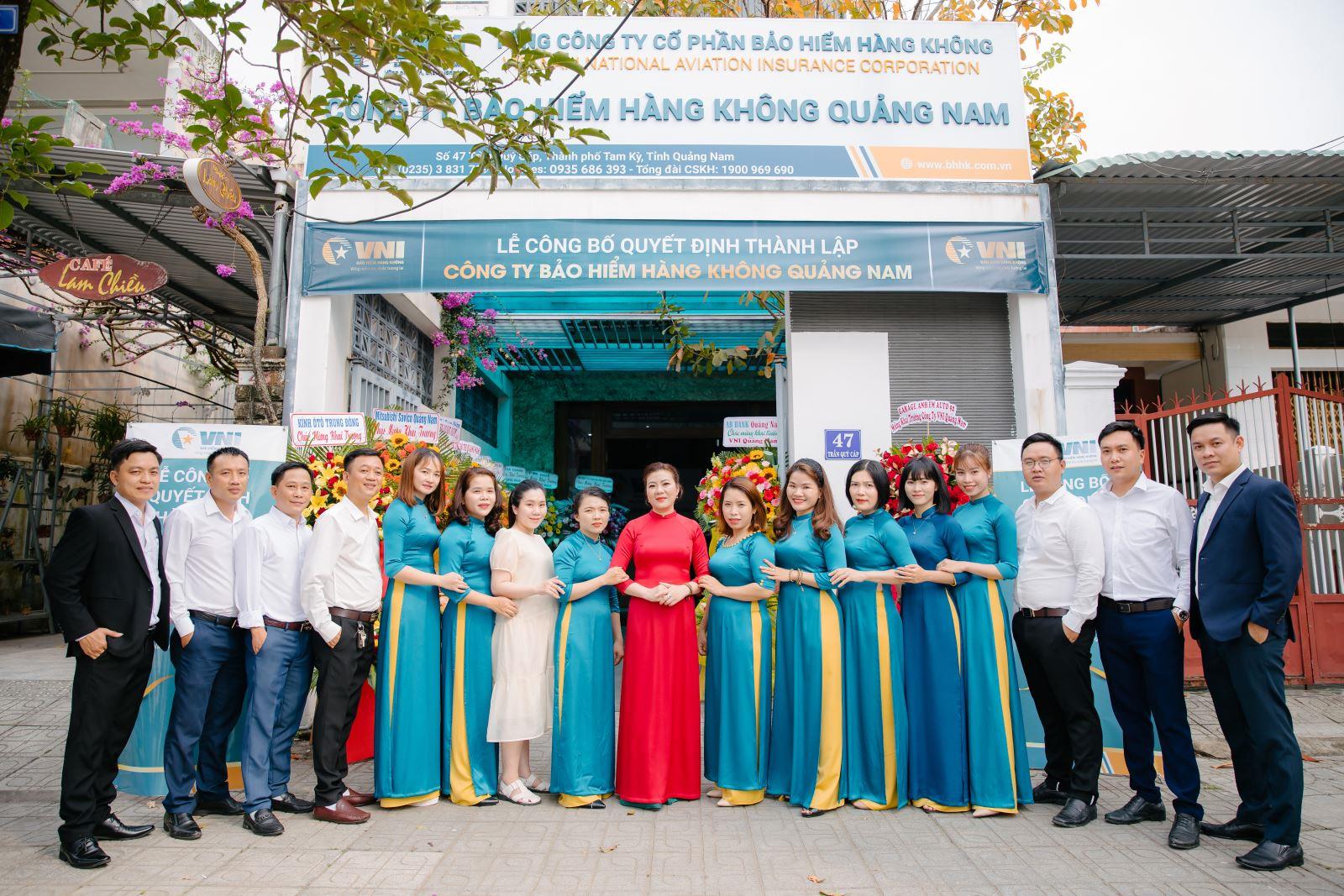 ĐẨY MẠNH PHÁT TRIỂN THỊ TRƯỜNG MIỀN TRUNG, BẢO HIỂM HÀNG KHÔNG (VNI) MỞ MỚI CÔNG TY THÀNH VIÊN TẠI QUẢNG NAM